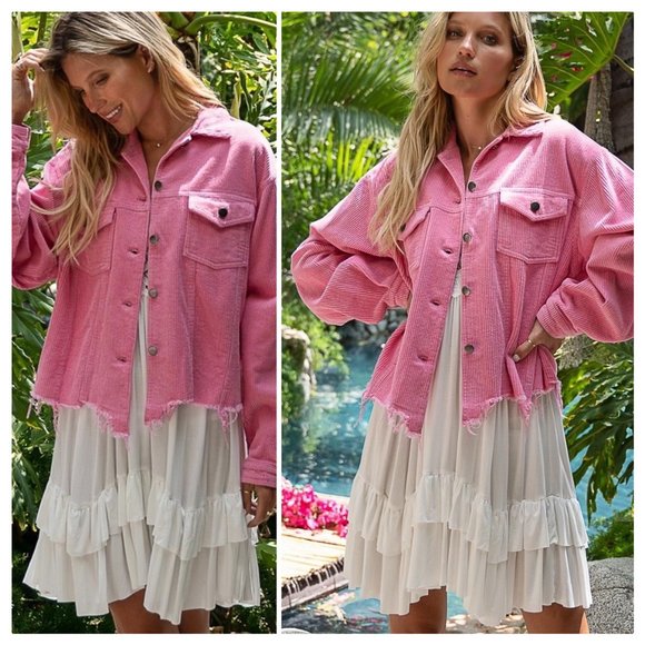 Basic Vintage Corduroy Jacket in Lavender - Picture 12 of 15